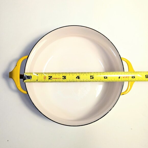 Vintage Dansk Design IHQ France Kobenstyle Yellow Enamel 2 Qt Stock Pot w/Lid - Picture 16 of 16